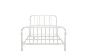 Max & Finn Wren Metal Bed - White - Full