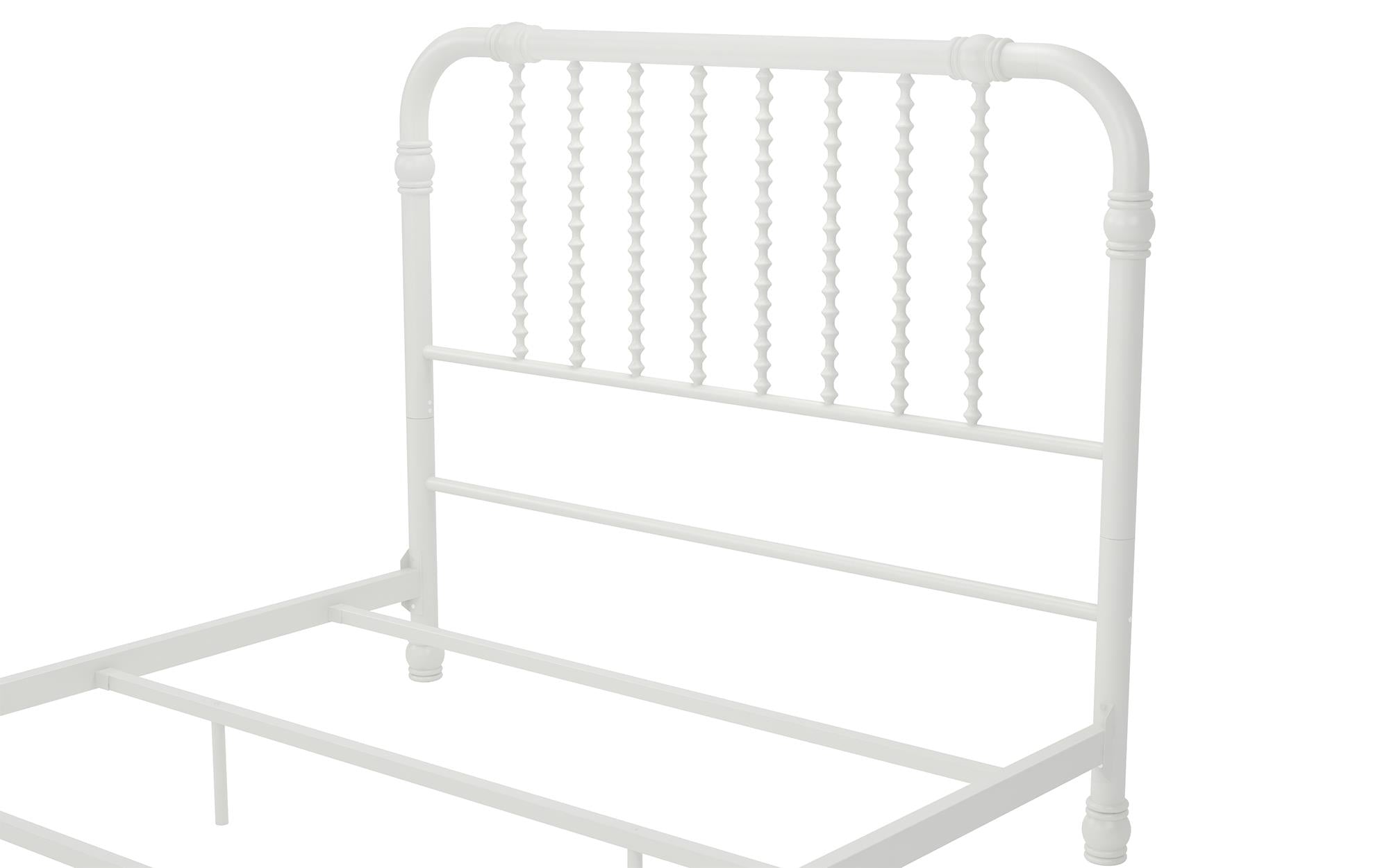 Max & Finn Wren Metal Bed - White - Full