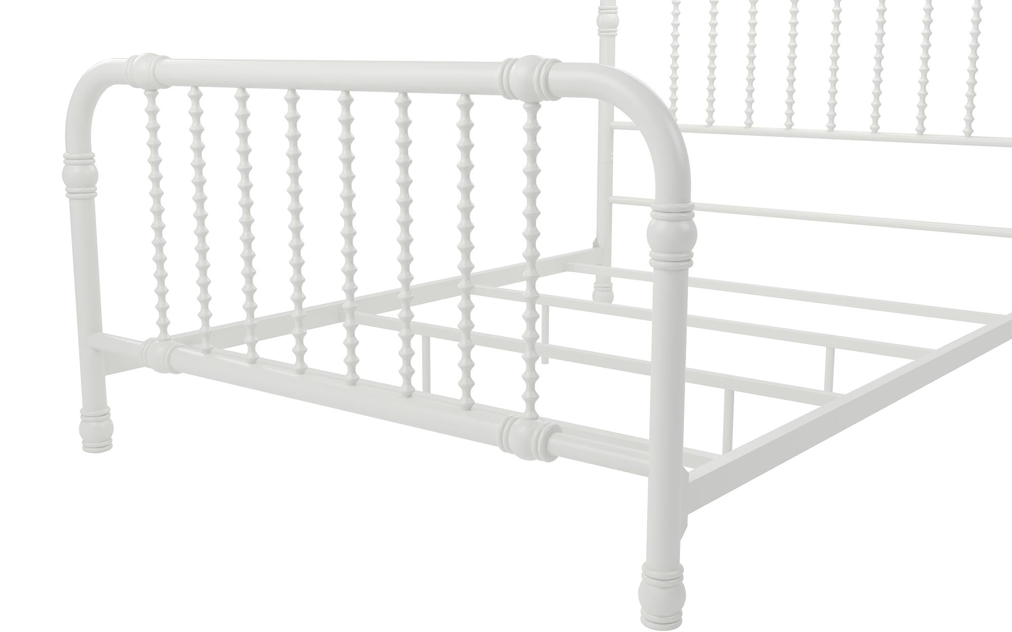 Max & Finn Wren Metal Bed - White - Full