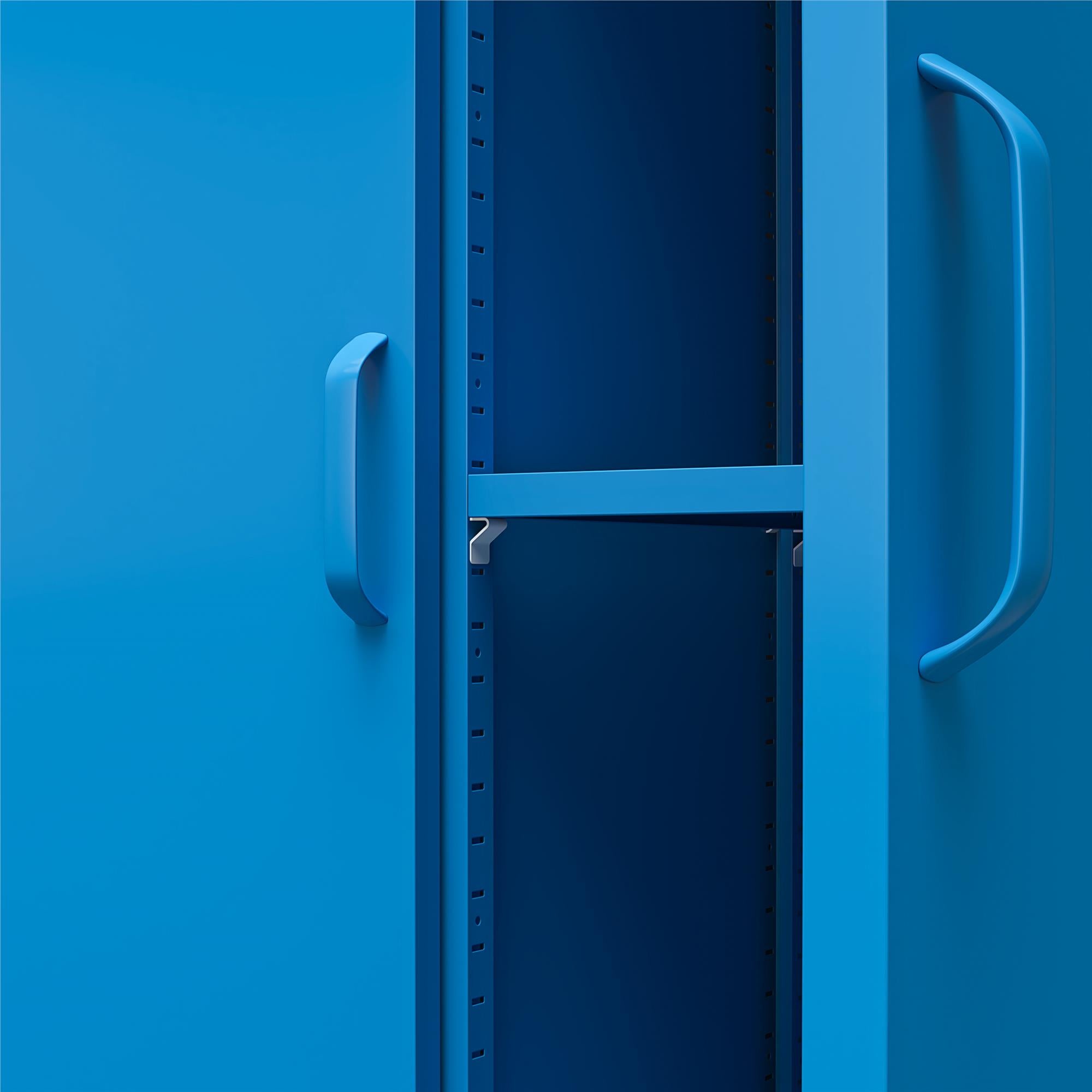 Novogratz Cache Cache 2 Door Tall Metal Locker Style Storage Cabinet - Bright Blue