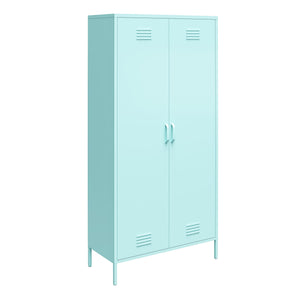 Novogratz Cache 2 Door Tall Metal Locker Style Storage Cabinet - Spearmint