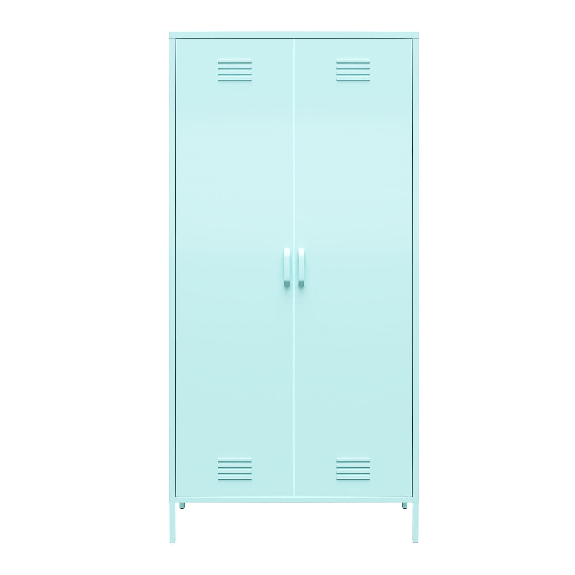 Novogratz Cache 2 Door Tall Metal Locker Style Storage Cabinet - Spearmint