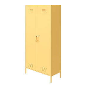 Novogratz Cache 2 Door Tall Metal Locker Style Storage Cabinet - Yellow