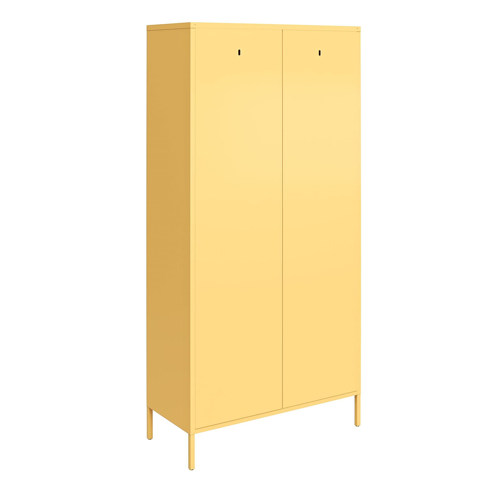 Novogratz Cache 2 Door Tall Metal Locker Style Storage Cabinet - Yellow