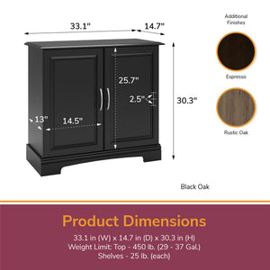 Ollie & Hutch Harbor 29 - 37 Gallon Aquarium or Terrarium Stand - Black