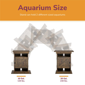 Ollie & Hutch Farmington 10-20 Aquarium or Terrarium Stand - Rustic