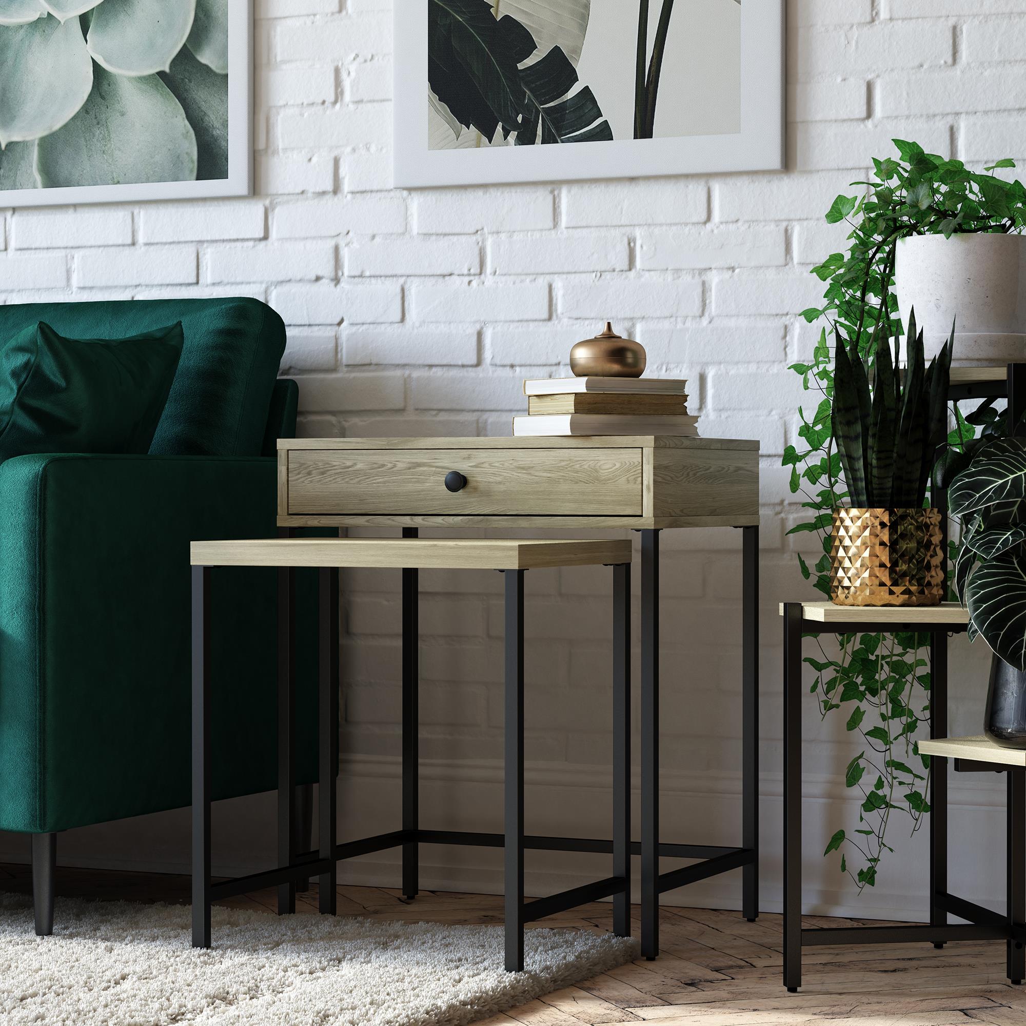 Ameriwood Home Brookville Nesting Side Tables - Natural