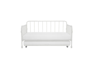 Little Seeds Monarch Hill Wren Metal Daybed with Trundle Twin, White - White - Twin