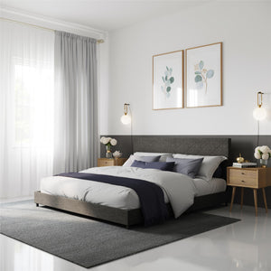 DHP Paxson Futon Sofa Bed with USB - Gray - King