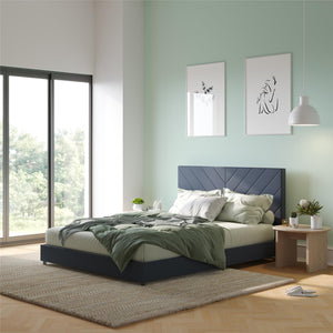 DHP Paxson Futon Sofa Bed with USB - Navy - Queen