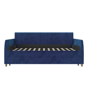 Mr. Kate Daphne Upholstered Daybed with Trundle - Blue - Twin