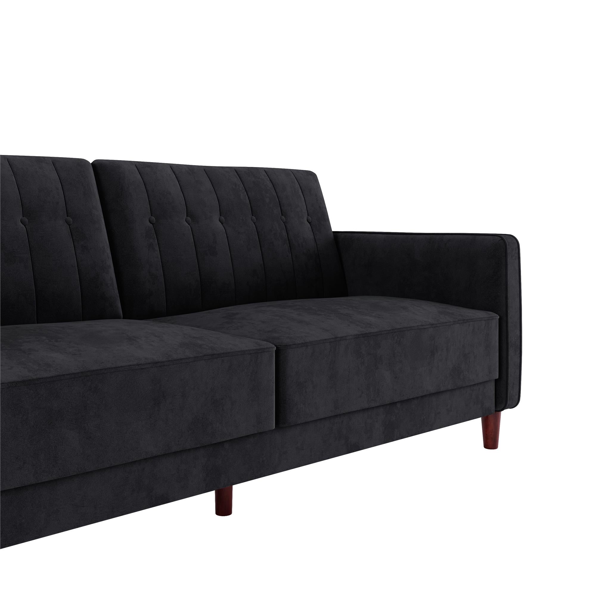 DHP Pin Tufted Futon Sofa Bed - Black