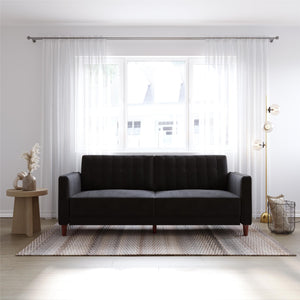 DHP Pin Tufted Futon Sofa Bed - Black