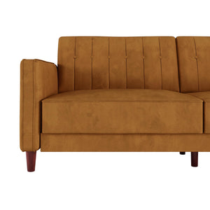 DHP Pin Tufted Futon Sofa Bed - Rust