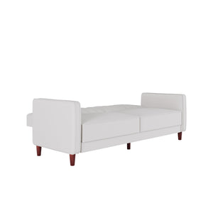 DHP Pin Tufted Futon Sofa Bed - White