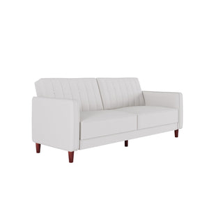 DHP Pin Tufted Futon Sofa Bed - White