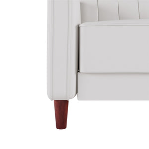 DHP Pin Tufted Futon Sofa Bed - White