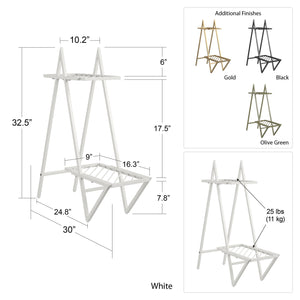 Ameriwood Home Wallflower Plant Stand - White