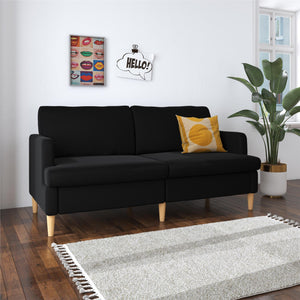 RealRooms Corah Pillowtop Sofa - Black