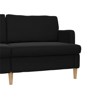 RealRooms Corah Pillowtop Sofa - Black