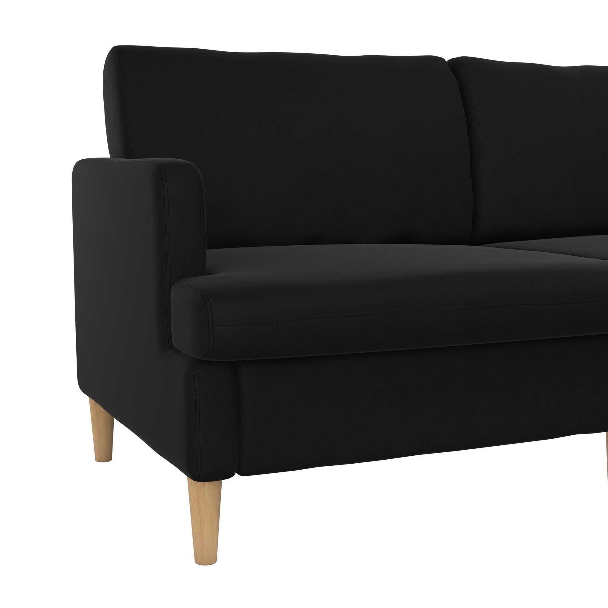 RealRooms Corah Pillowtop Sofa - Black