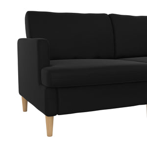 RealRooms Corah Pillowtop Sofa - Black
