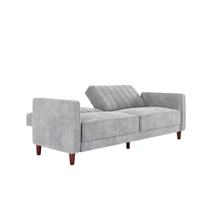 DHP Pin Tufted Futon Sofa Bed - Light Gray