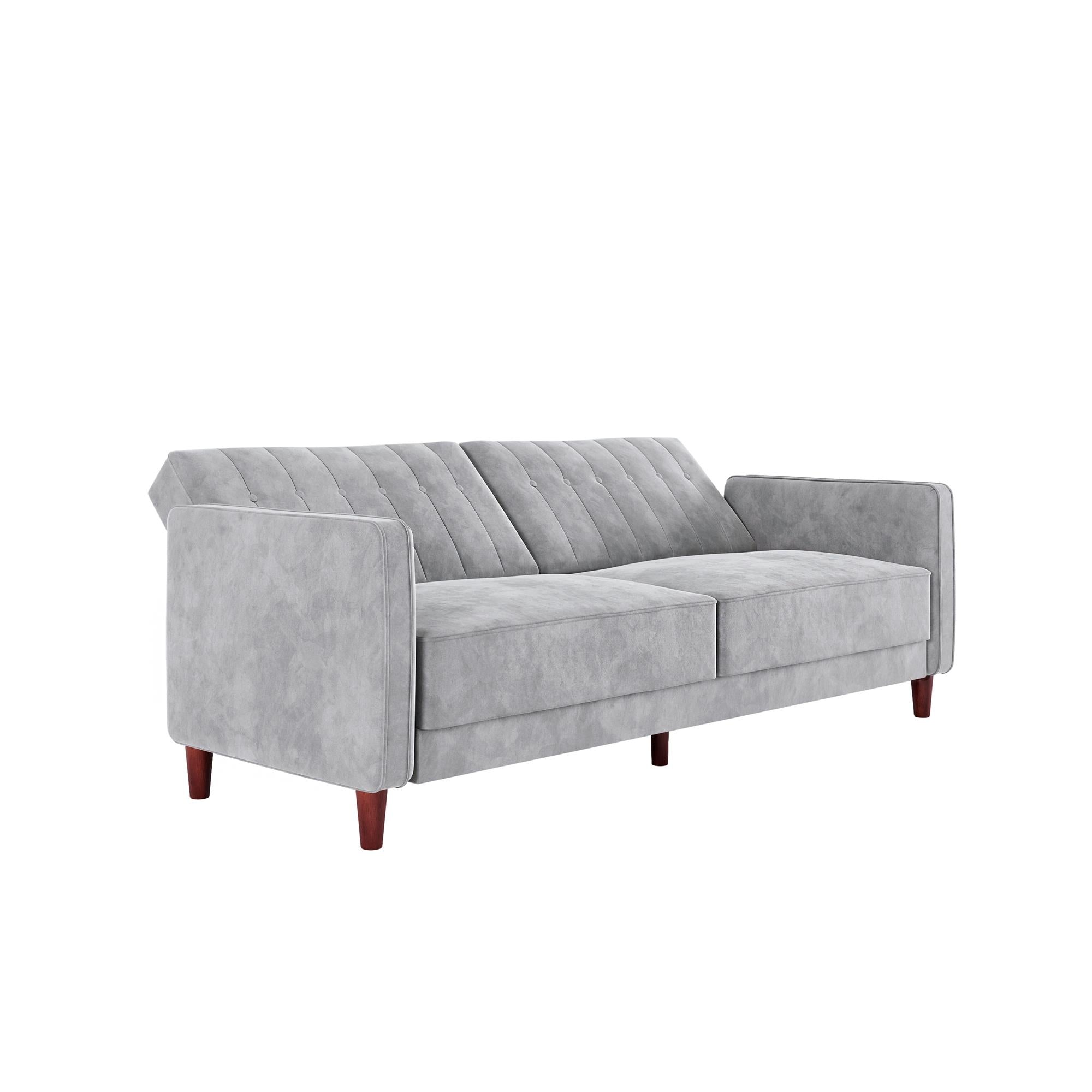 DHP Pin Tufted Futon Sofa Bed - Light Gray