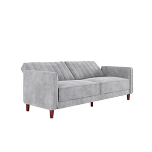 DHP Pin Tufted Futon Sofa Bed - Light Gray