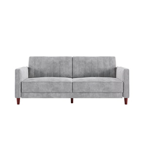 DHP Pin Tufted Futon Sofa Bed - Light Gray