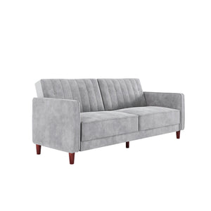 DHP Pin Tufted Futon Sofa Bed - Light Gray