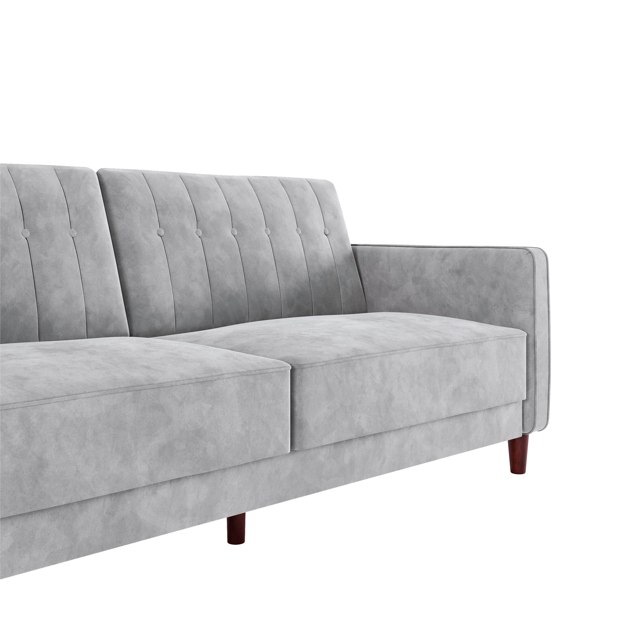 DHP Pin Tufted Futon Sofa Bed - Light Gray