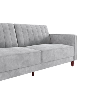 DHP Pin Tufted Futon Sofa Bed - Light Gray