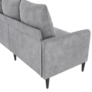 RealRooms Cassia Pillowback Sofa - Light Gray