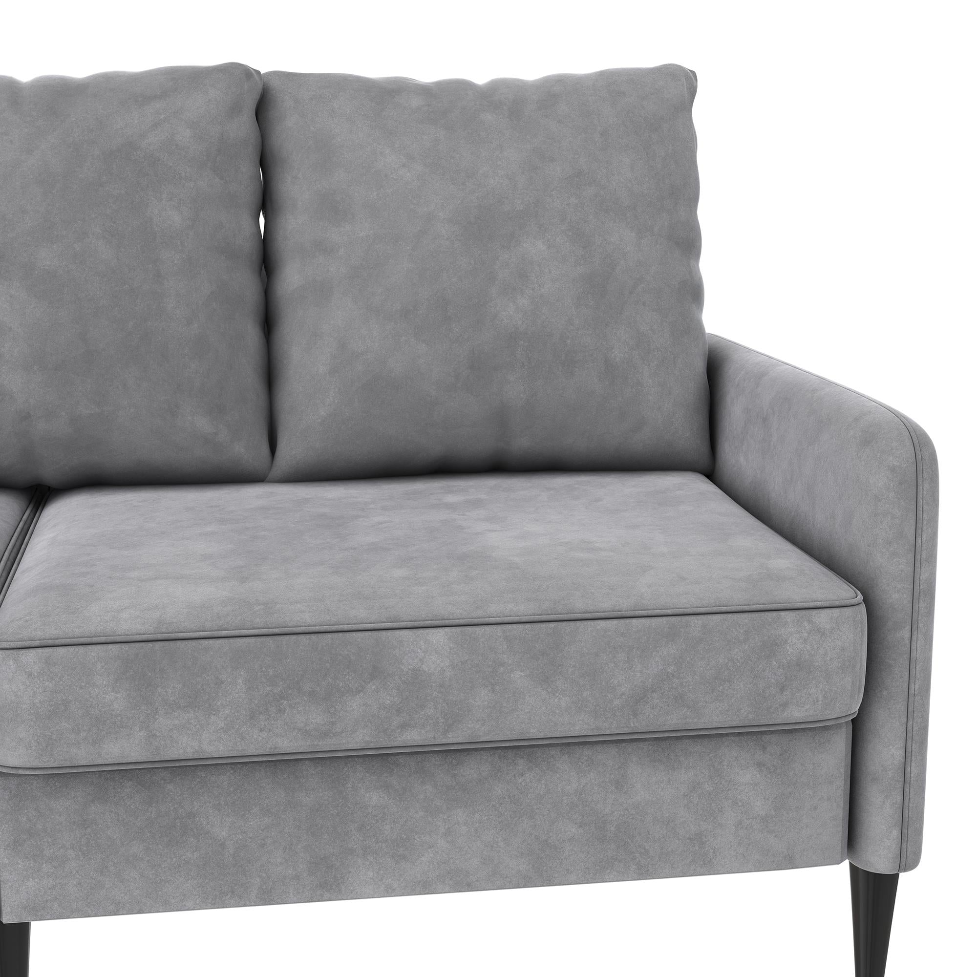 RealRooms Cassia Pillowback Sofa - Light Gray