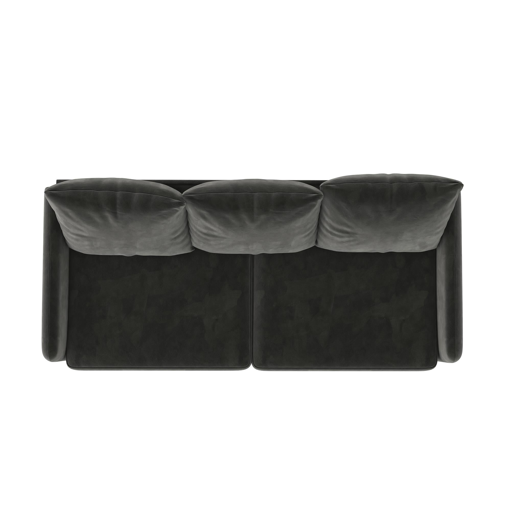 RealRooms Cassia Pillowback Sofa - Dark Gray