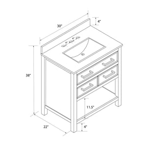 DHP Maine 30" Bathroom Vanity - Gray - 30"