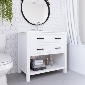 DHP Maine 36" Bathroom Vanity - White - 36"