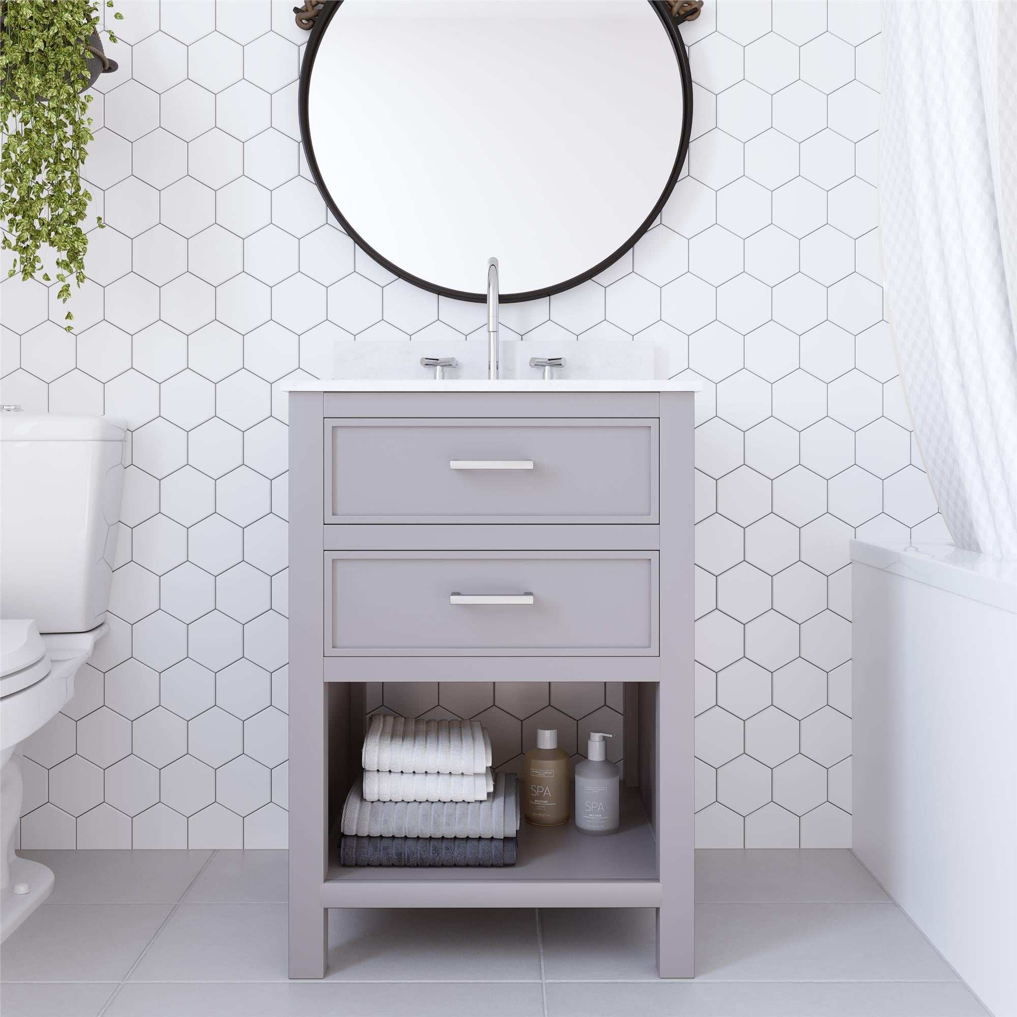 DHP Maine 24" Bathroom Vanity - Gray - 24"