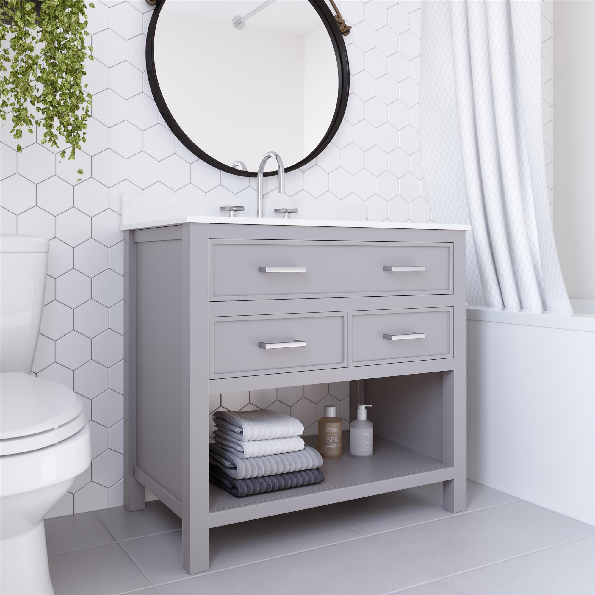 DHP Maine 36" Bathroom Vanity - Gray - 36"