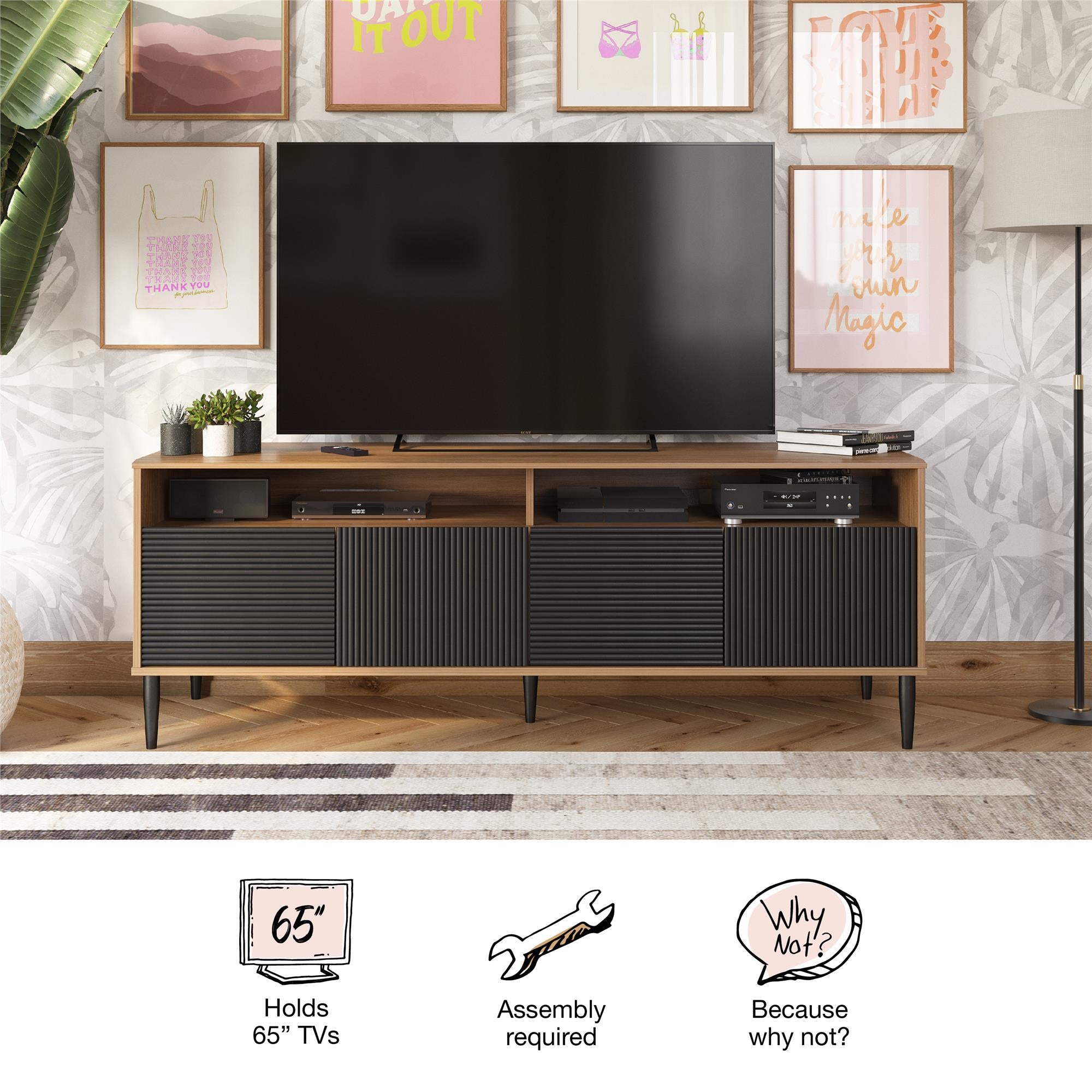 Mr. Kate Daphne TV Console  - Taupe