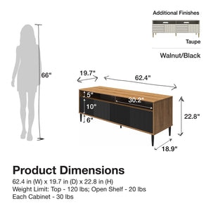 Mr. Kate Daphne TV Console  - Walnut