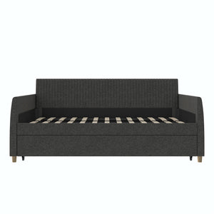 Mr. Kate Daphne Upholstered Daybed with Trundle - Dark Gray - Twin-Over-Twin