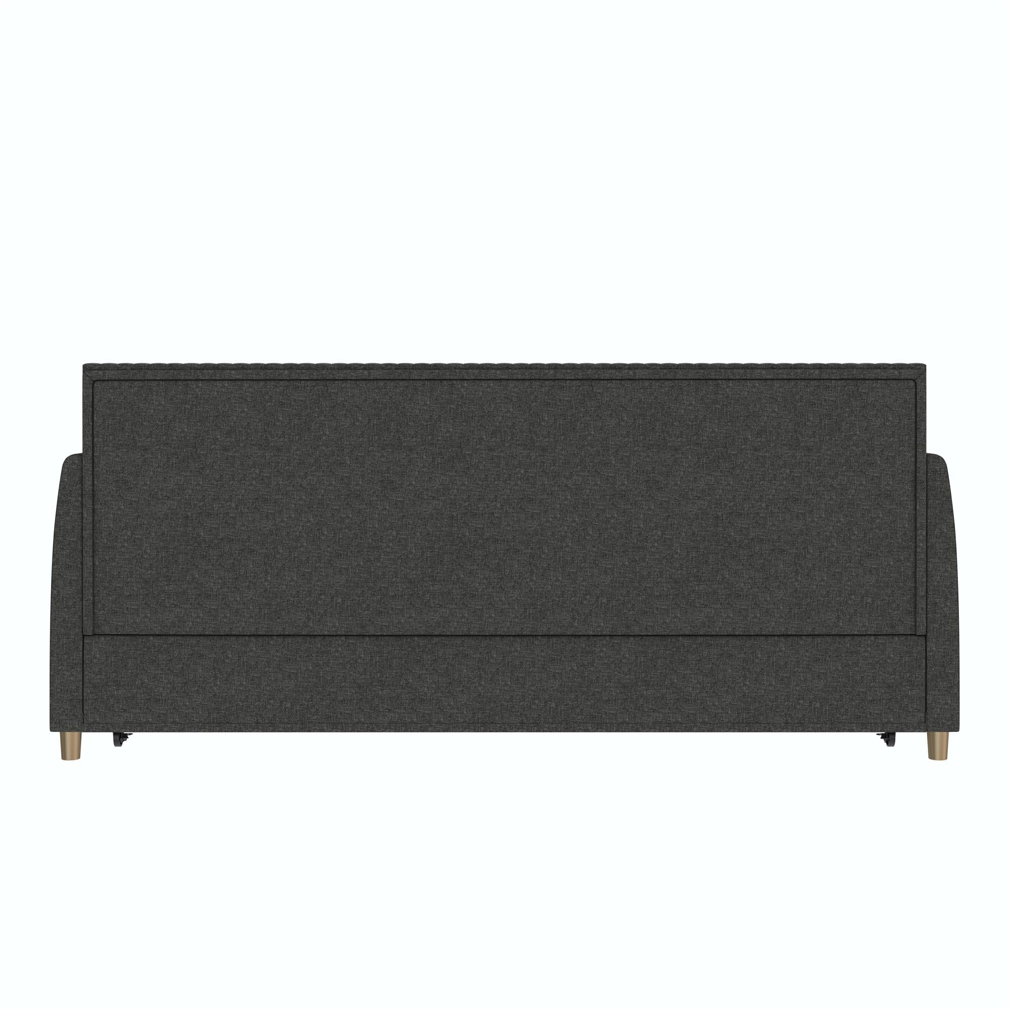 Mr. Kate Daphne Upholstered Daybed with Trundle - Dark Gray - Twin-Over-Twin