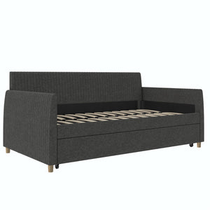 Mr. Kate Daphne Upholstered Daybed with Trundle - Dark Gray - Twin-Over-Twin