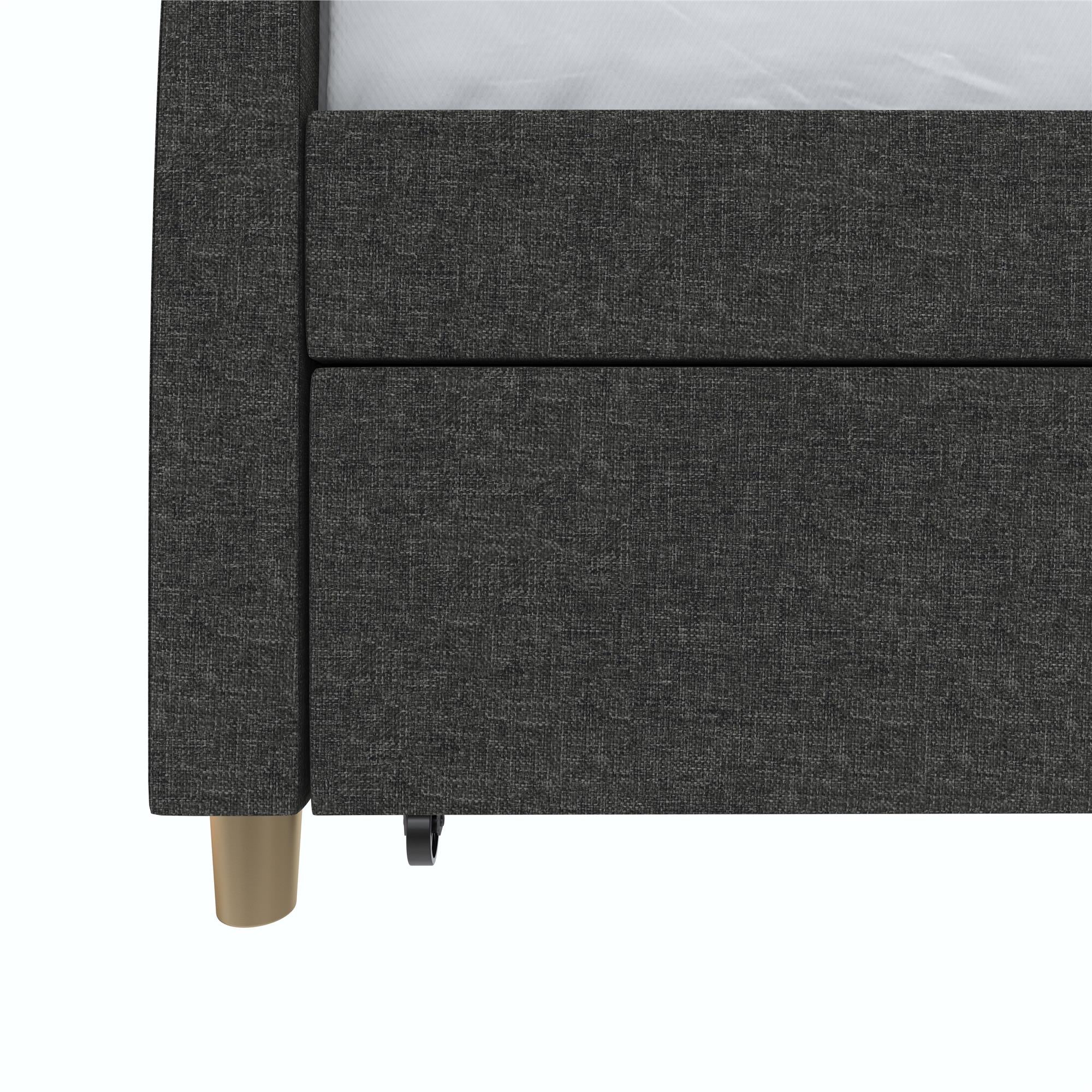 Mr. Kate Daphne Upholstered Daybed with Trundle - Dark Gray - Twin-Over-Twin