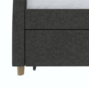 Mr. Kate Daphne Upholstered Daybed with Trundle - Dark Gray - Twin-Over-Twin