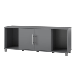Systembuild Evolution Camberly Shoe Storage Bench - Graphite Grey
