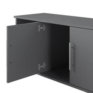 Systembuild Evolution Camberly Shoe Storage Bench - Graphite Grey