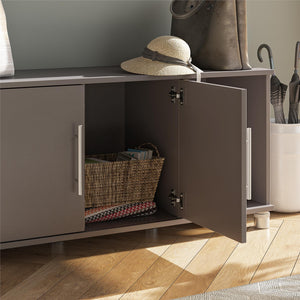 Systembuild Evolution Camberly Shoe Storage Bench - Graphite Grey